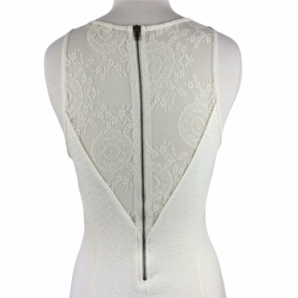 Monteau Sleeveless White Dress, Lace Top, M, 2/$20 - Picture 4 of 6
